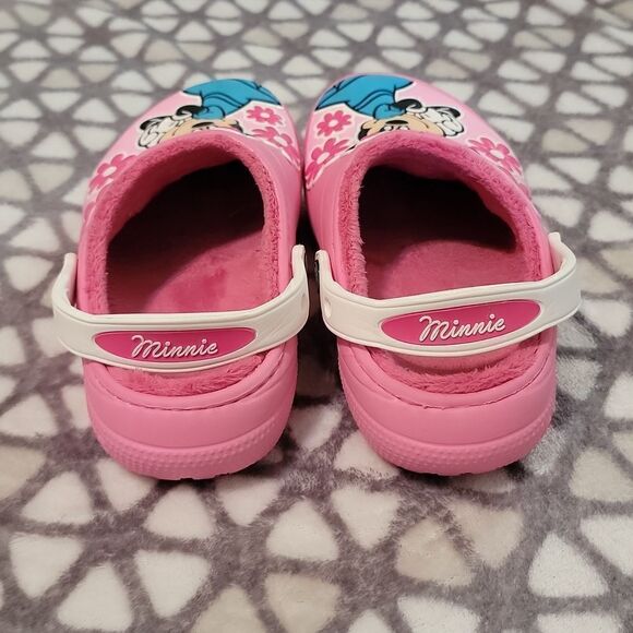 Crocs Classic Lined Disney Minnie Mouse Clog Pink Shoes Size Junior Youth 2 - Picture 6 of 13